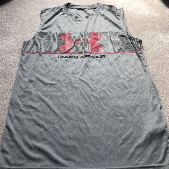 Under Armour Other - Under Armour boys heat gear tank top Youth XL grey